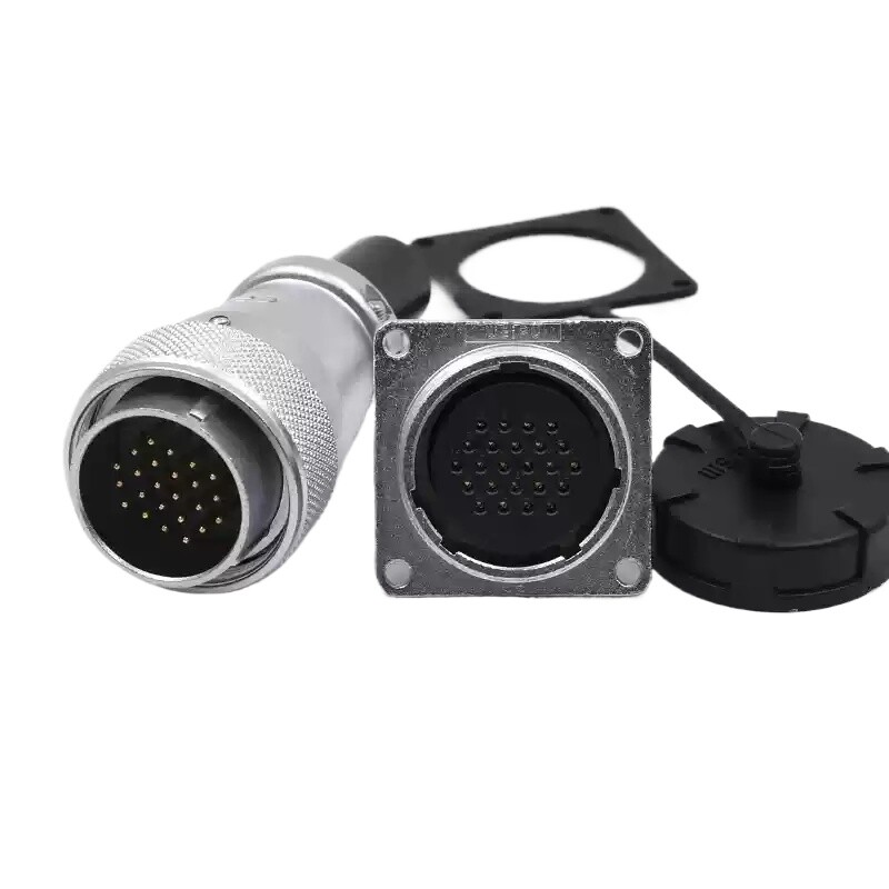 WS28 24-pin 5A 400V Aviation Industry Male Plug Female Square Socket