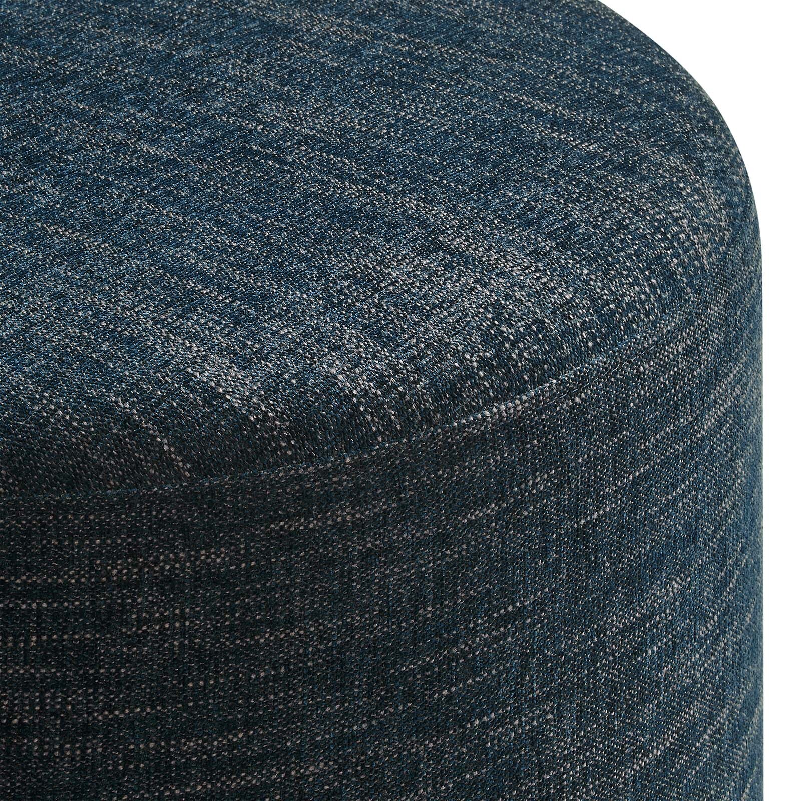 Modway Large 23" Round Woven Heathered Fabric Upholstered Ottoman