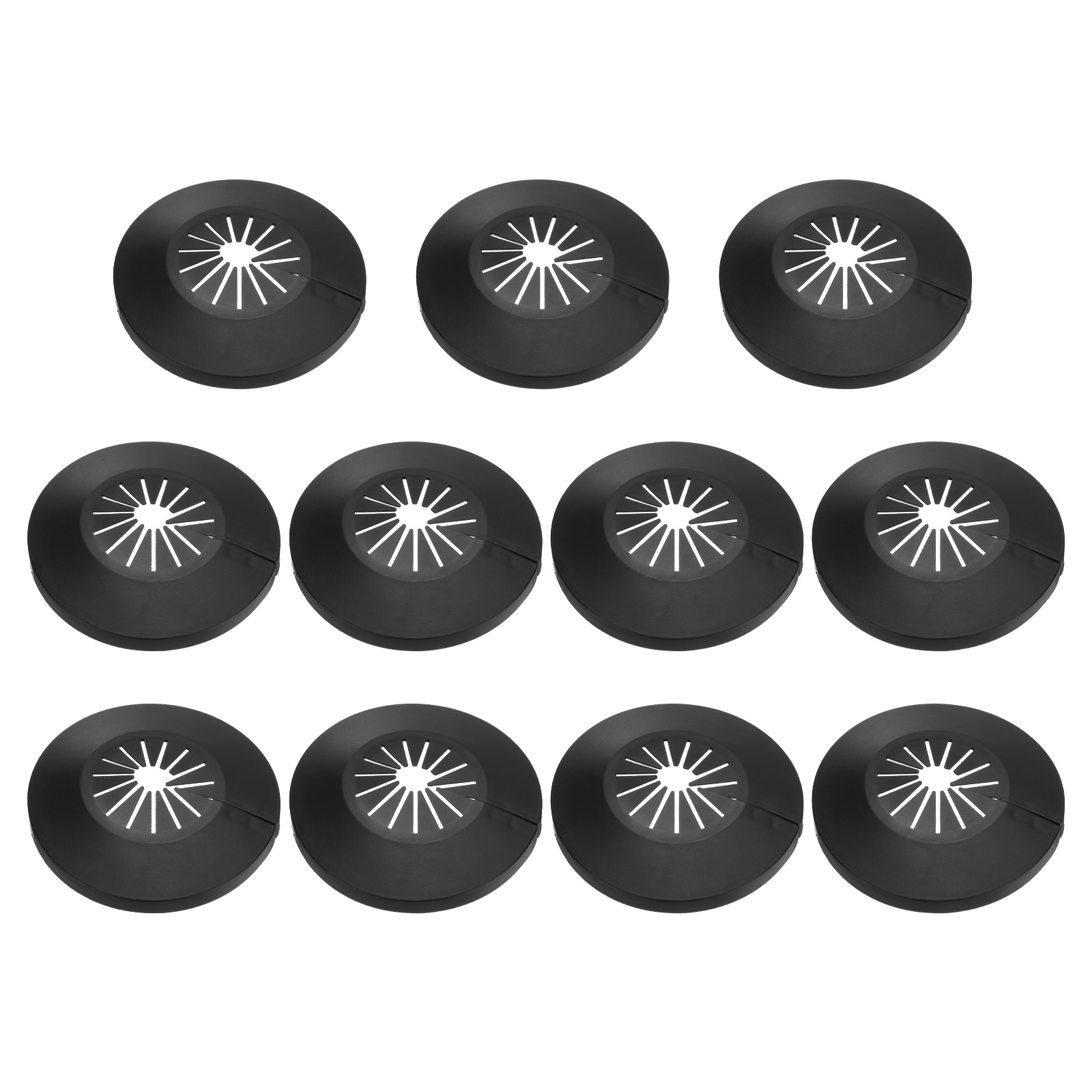11PCS Flange Pipe Cover Decor for 1.1in/29mm Pipe Cover Decor, Black