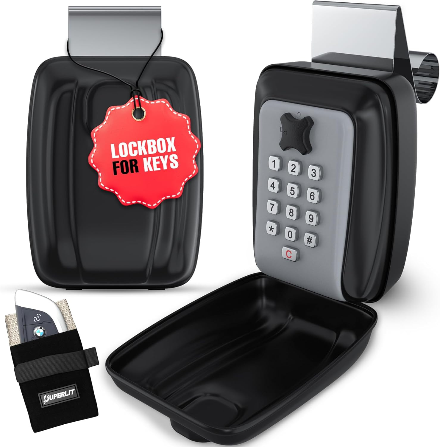 Car Lock Box - Turo Key Lock Box for Car Window for Rentals & Rideshare Anti-The