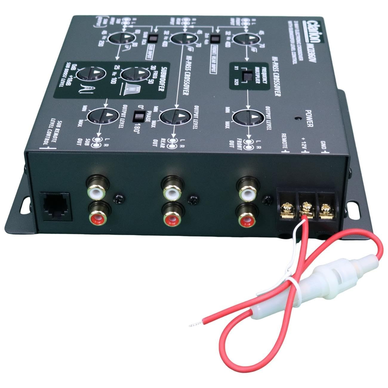 Clarion MCD360V 3-Way 6 Channel RCA Inputs Electronic Crossover with Black
