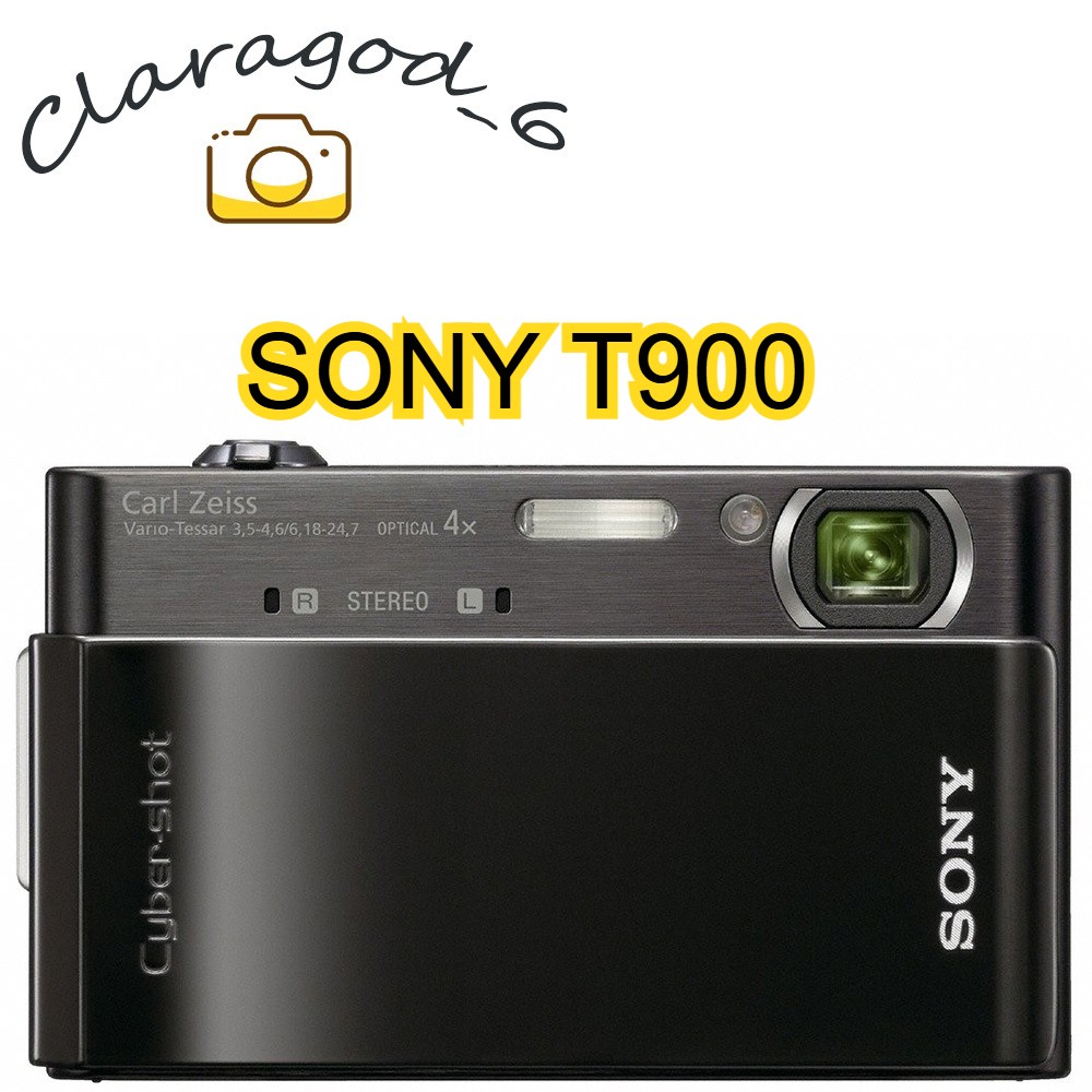 Sony CyberShot DSC-T900 Digital Camera 12.1MP CCD Camera Built-in Flash - Black