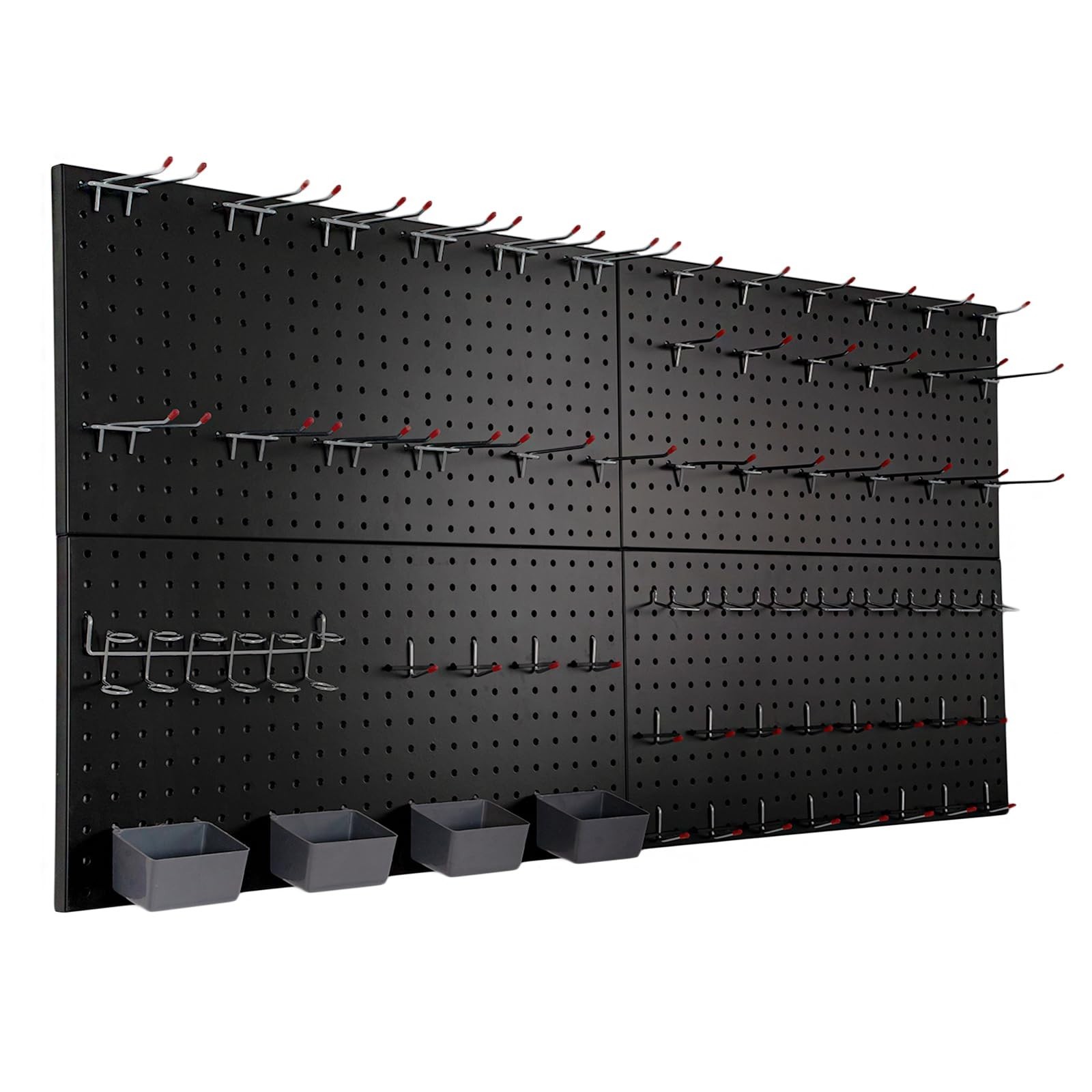Peg Board for Wall 48x24 inch with 63 Pcs Hooks Accessories, Garage Storage B...