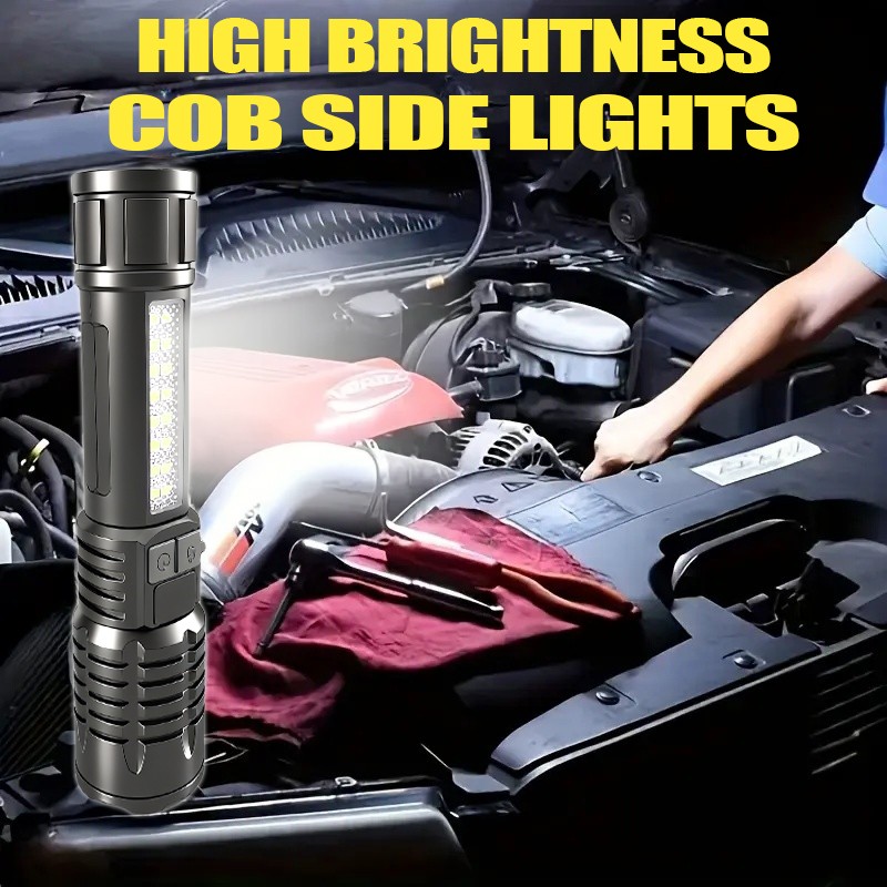 990000000Lumen Super Bright LED Tactical Flashlights Rechargeable LED Work Light