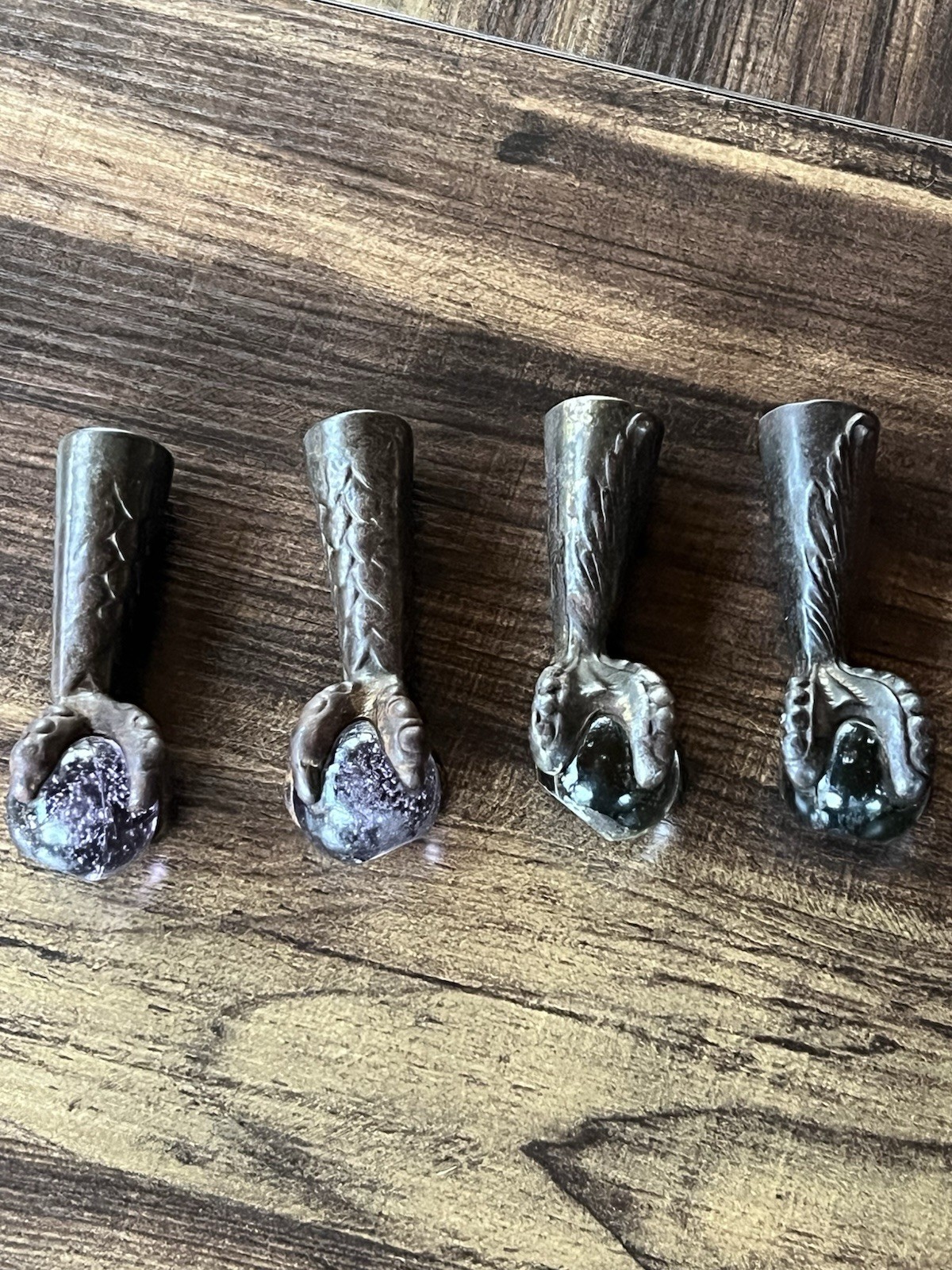 Antique Glass Ball and Claw Feet