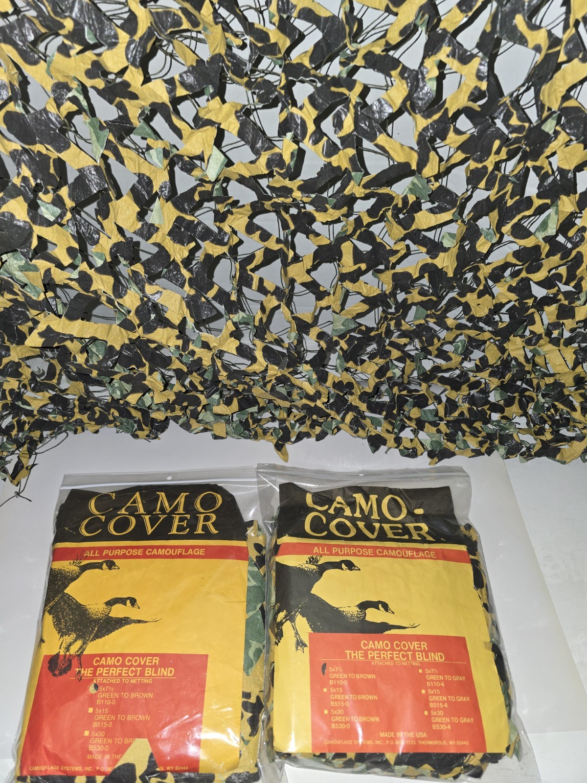 2 Piece Lot All Purpose Camo Cover Camouflage Netting Hunting 5' x 7.5' USA