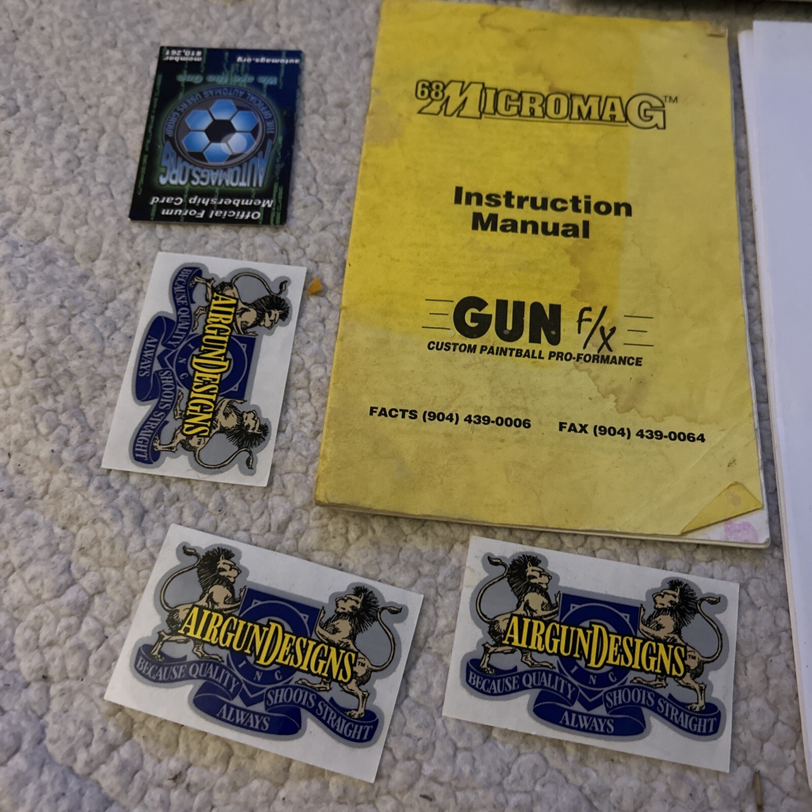 Automag Minimag,Micromag Instruction Manuals
