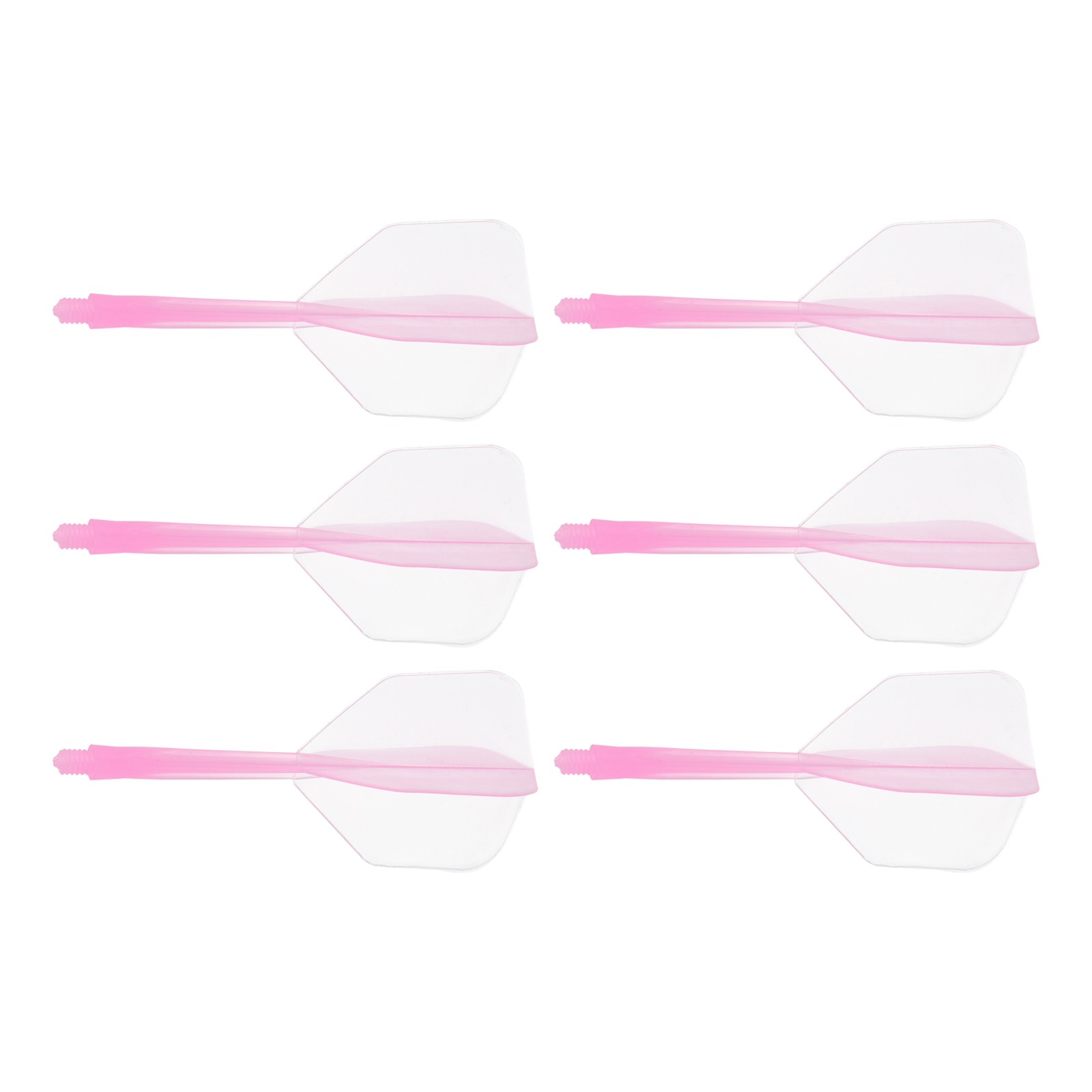6Pcs Integrated Dart Shaft Flights,Durable Darts Flights Set(Pink)