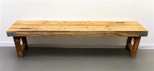 Rustic Folding Bench (72x14.5) Vintage Reclaimed Wood Bench, Farmhouse Seat A110