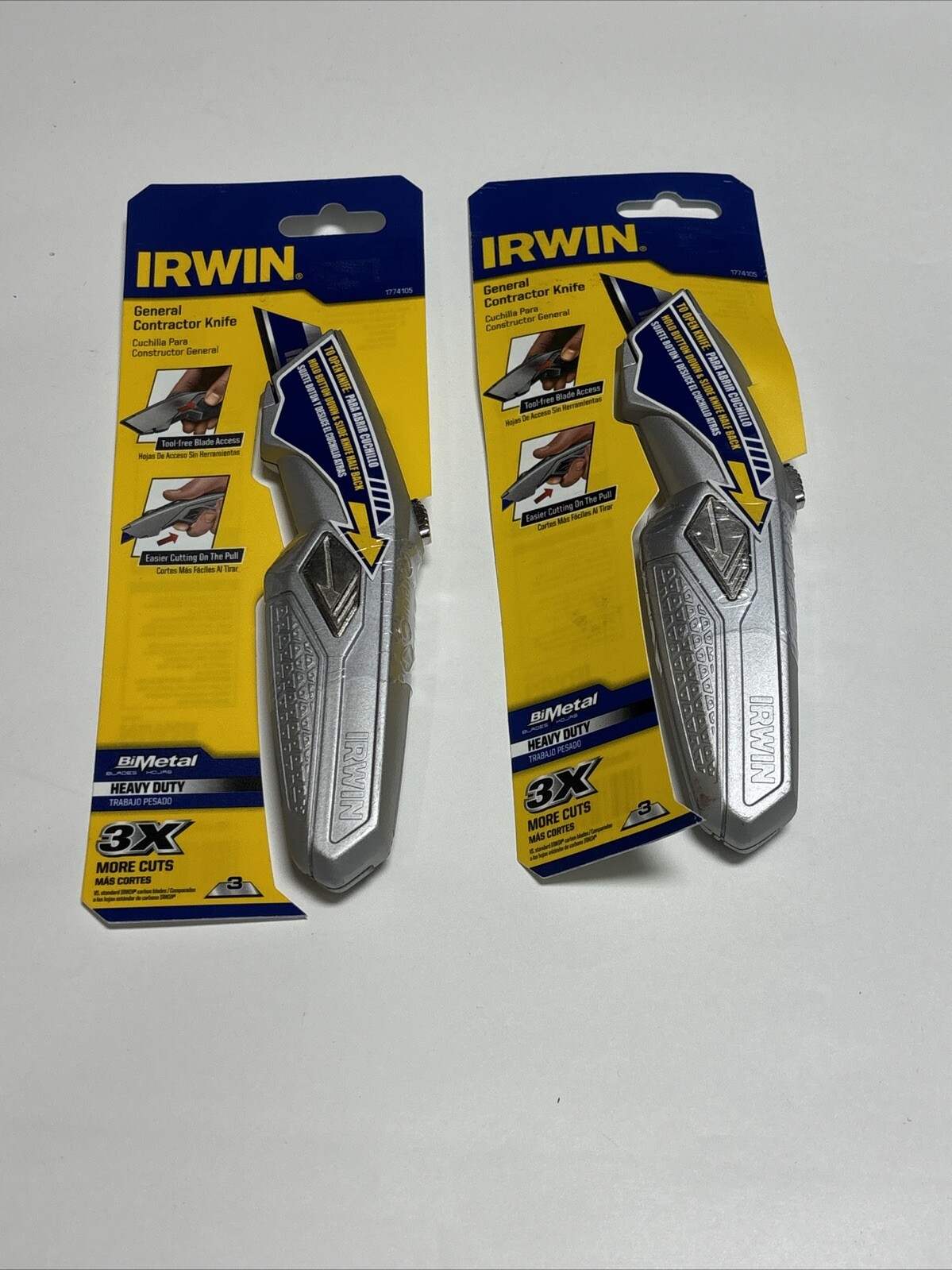 Irwin General Contractor Knife Heavy Duty 2pk