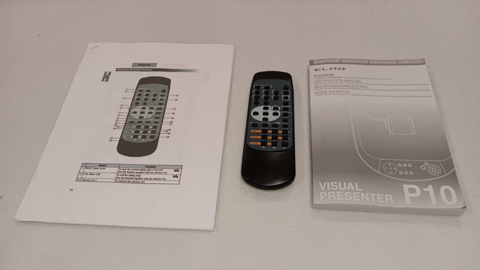 ELMO P-10 DOCUMENT CAMERA/ PRESENTER