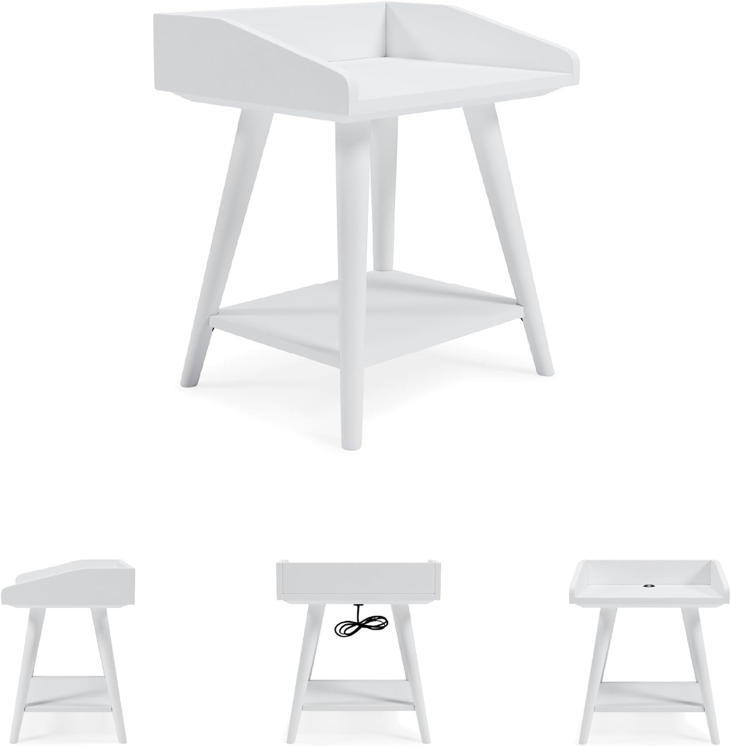 Modern White Accent Table by Blariden