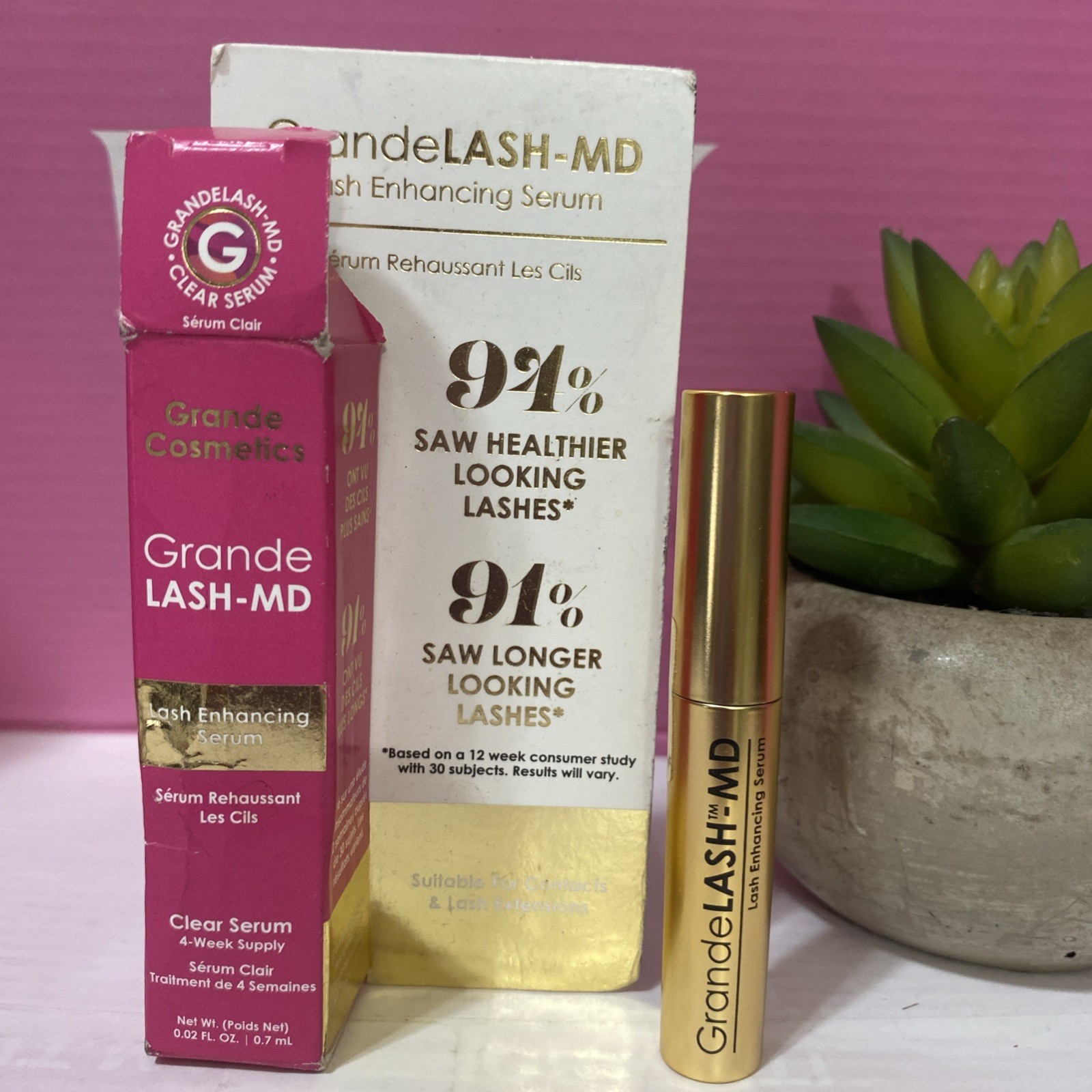 Grande Cosmetics Grande Lash-MD Lash Enhancing Serum! Mini 0.02 fl oz TRAVEL NEW