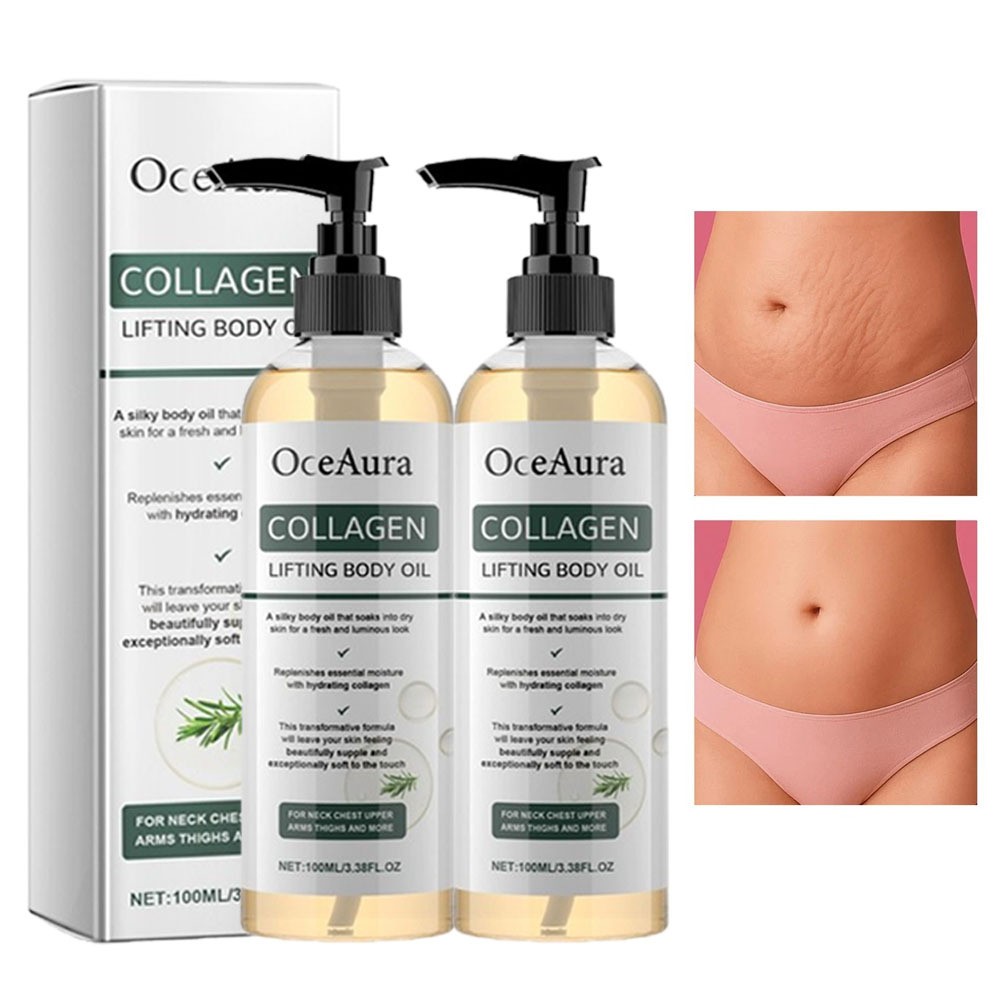 2 Pack Collagen Lifting Firming Body Oil Skin Tightening Hydrating Massage Oil
