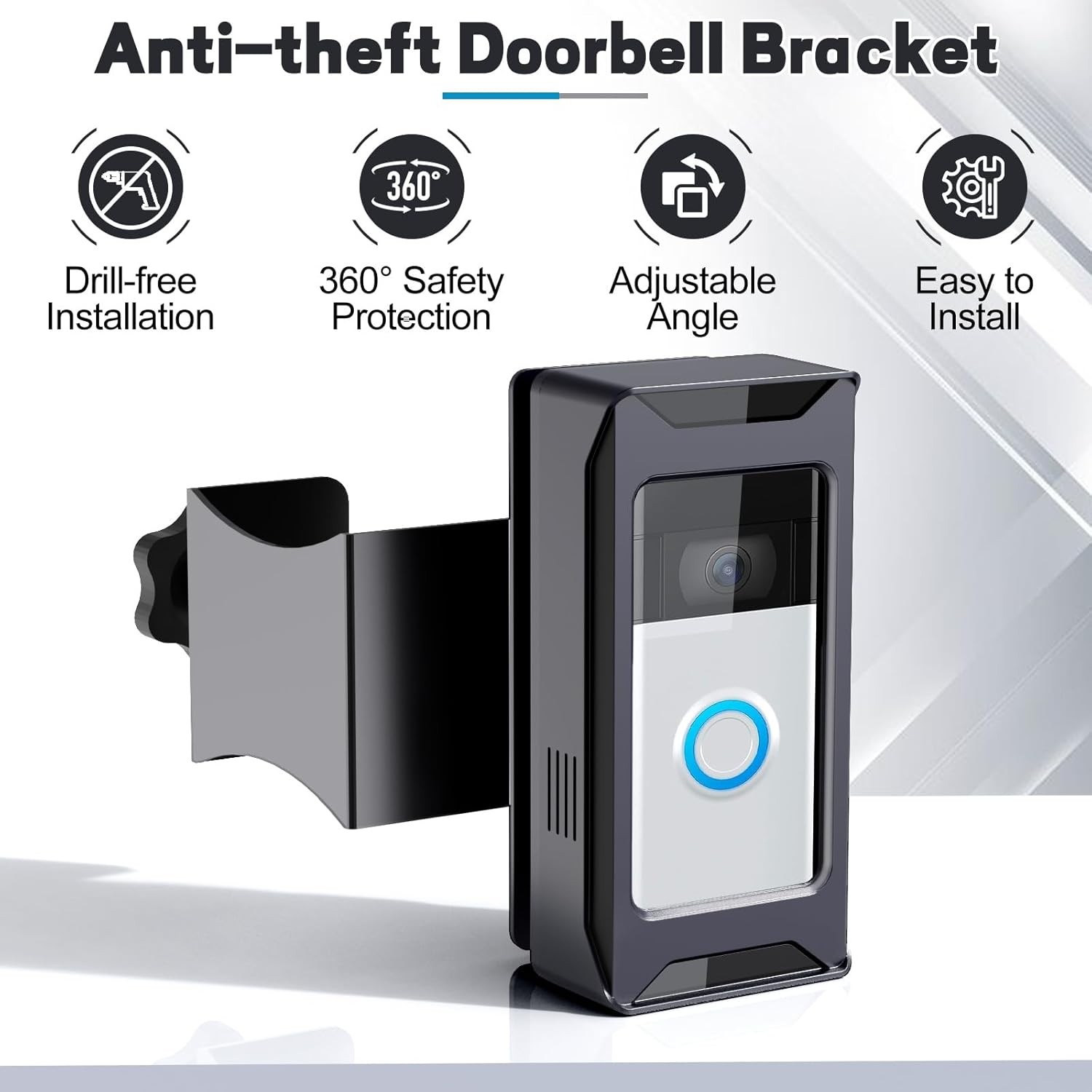 Anti-theft Video Doorbell Mount Adjustable Bracket Compatible with Ring & Blink