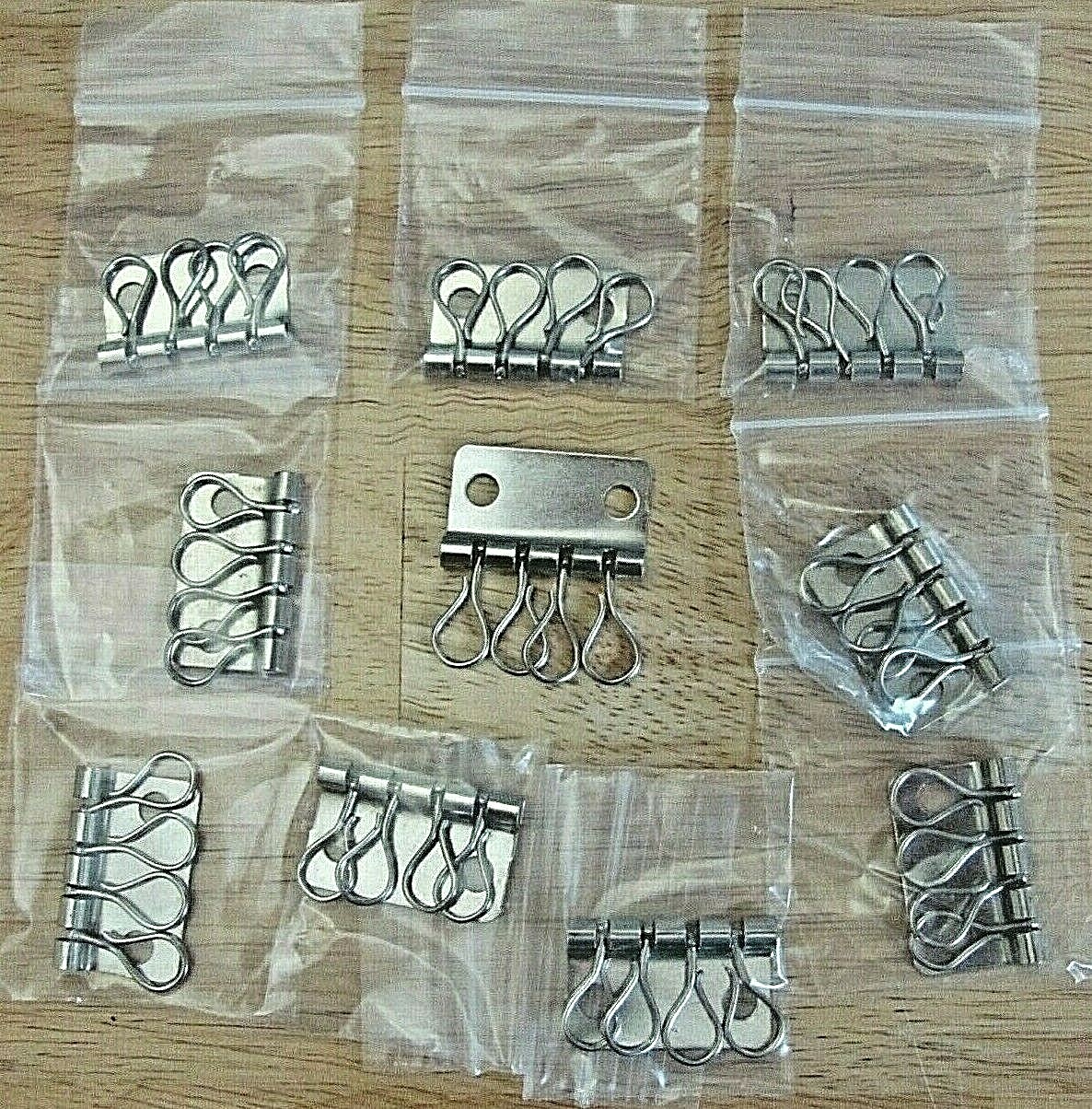 Leather Making Craft 10 Count Wallet Key Inserts -- Holds 4 Keys -- Dull Finish