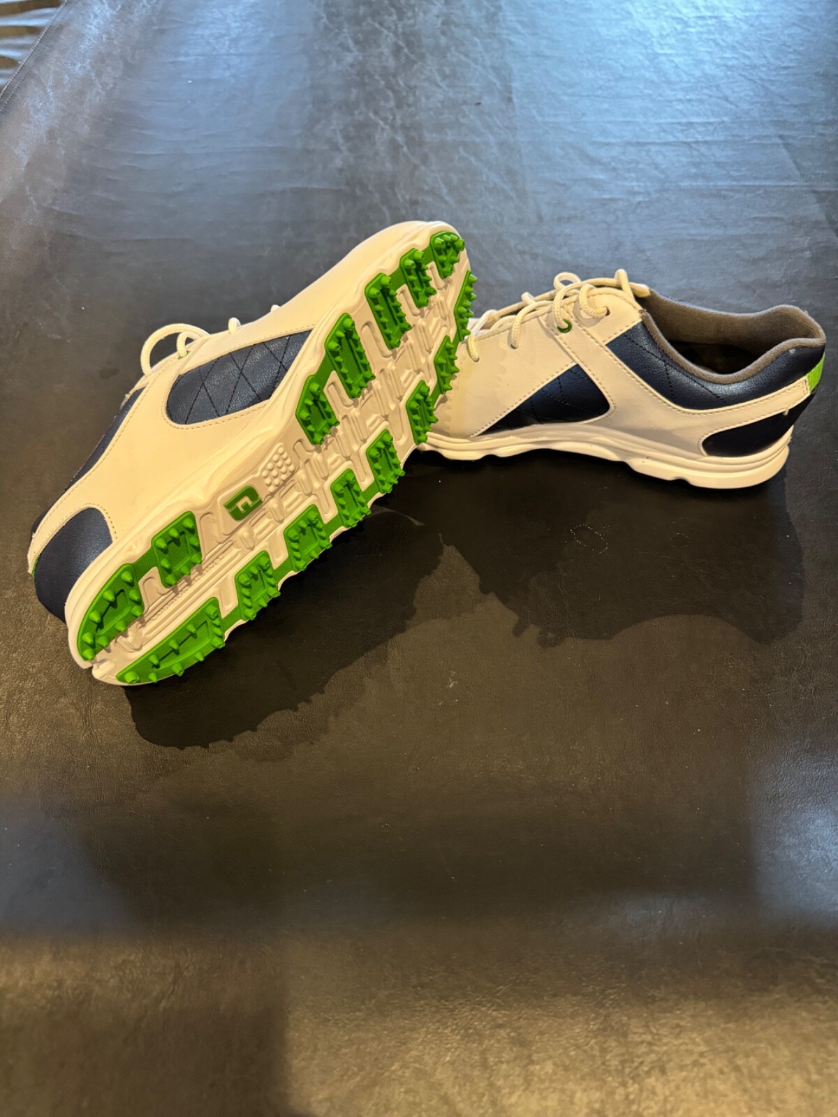 Footnote Junior Pro SL 6M golf shoes, White/Blue color