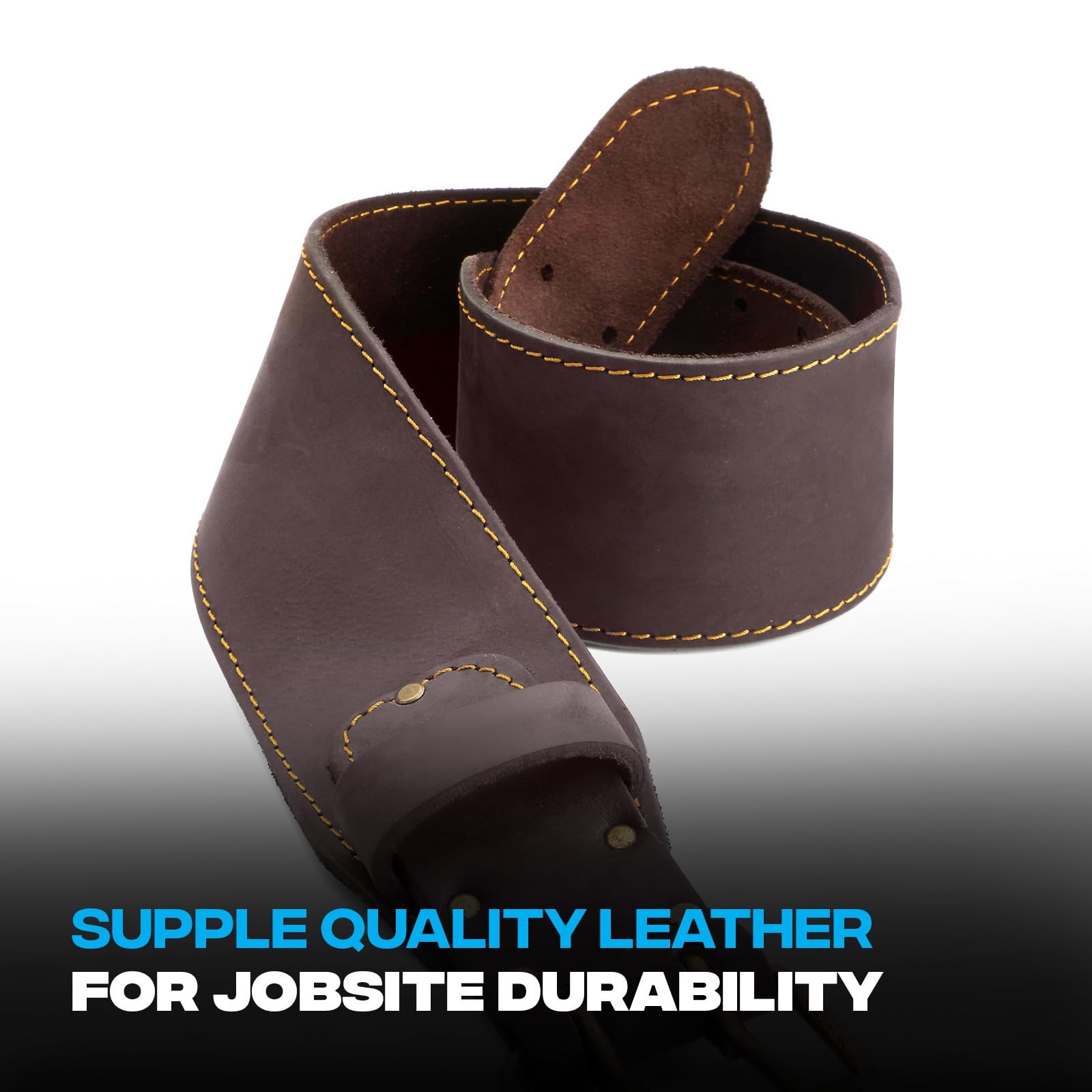 Top Grain Leather Tool Belt Adjustable Heavy Duty Durable for Professionals
