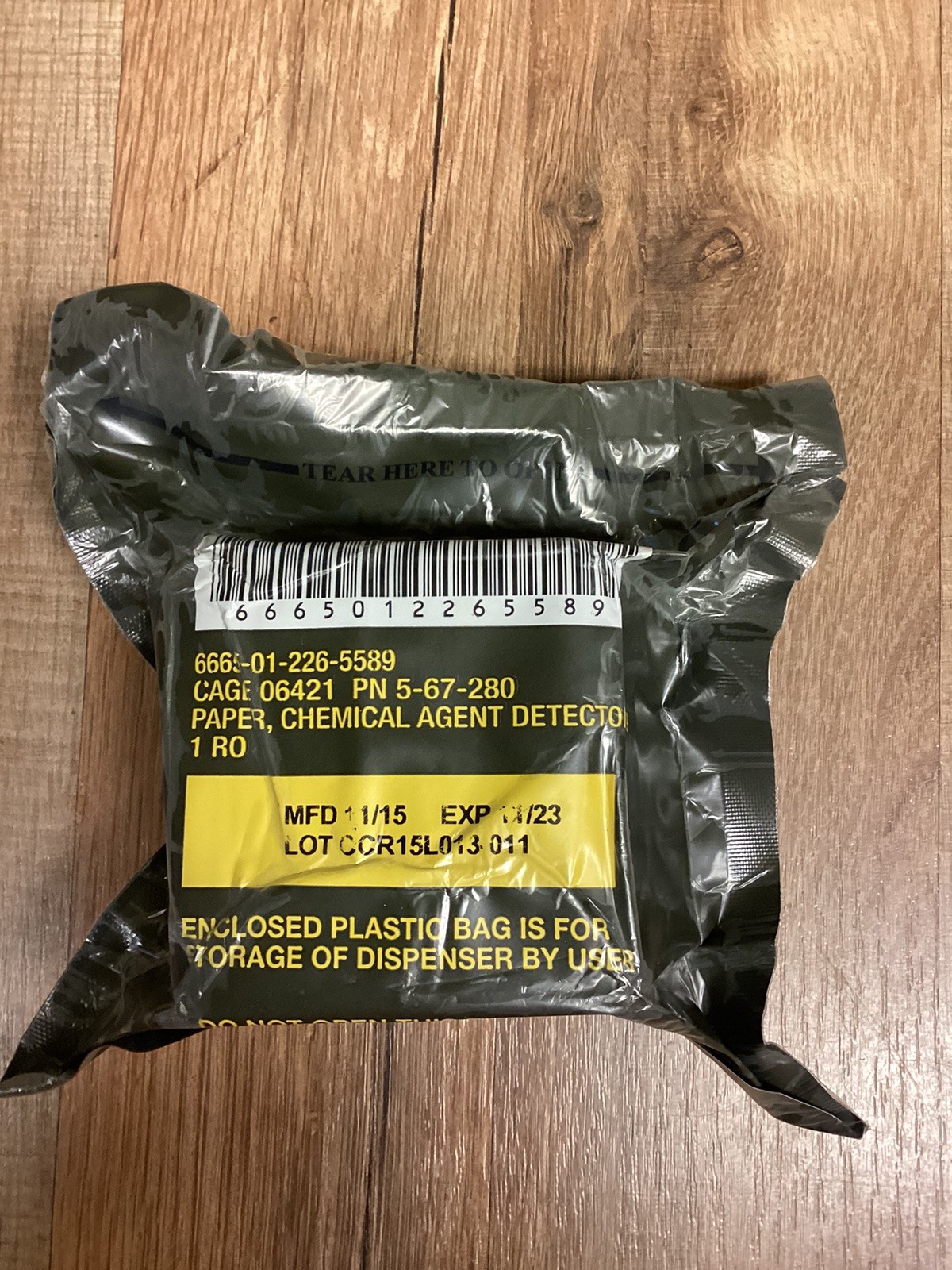 Paper, Chemical Agent Detector, M9 NSN # 6665-01-226-5589
