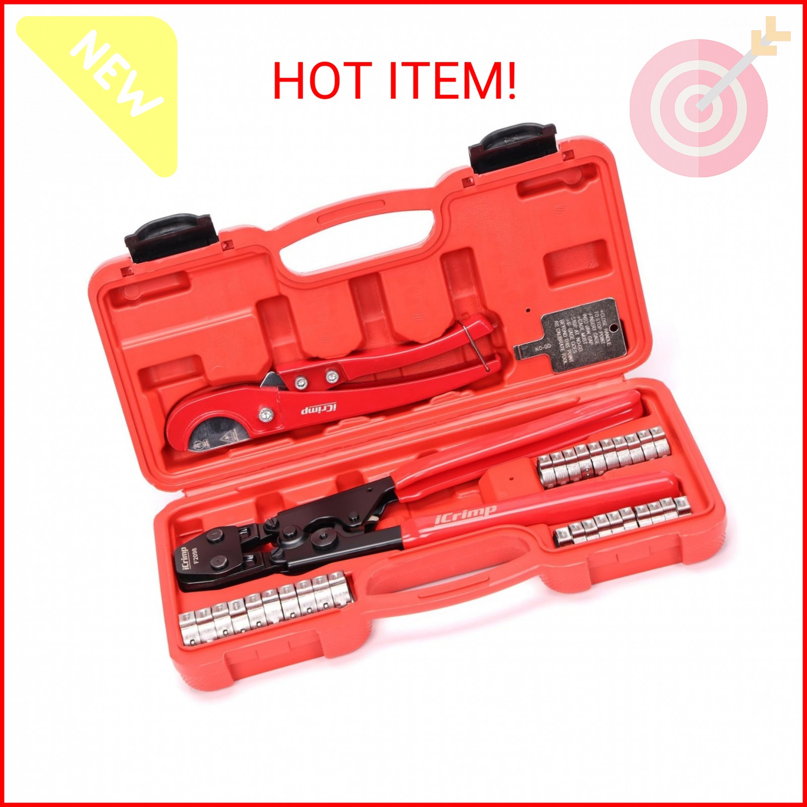 iCrimp PEX Pipe Clamp Crimping Tool Kit Cinch Crimper Tool for Stainless Steel C
