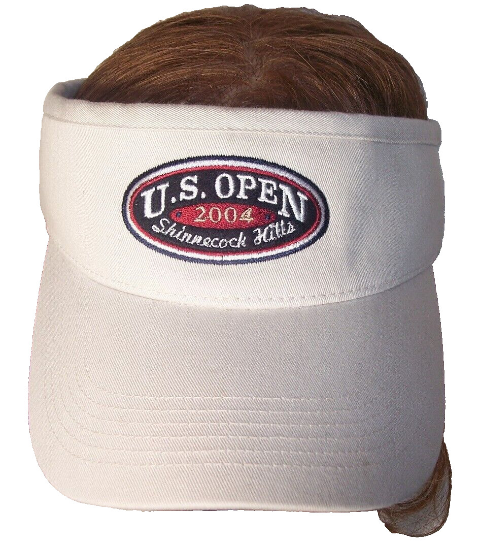 NEW Ahead Beige Cotton Strapback Visor 2004 US Open Shinnecock Hills Logo