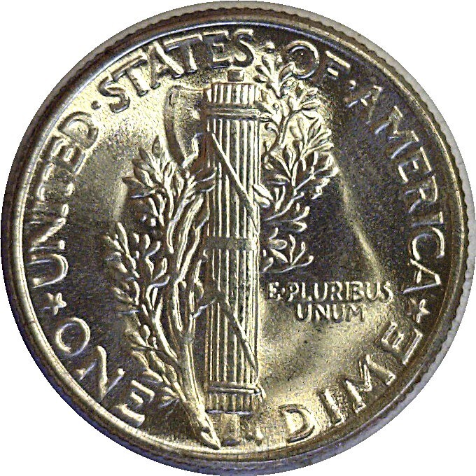 1945 10C Mercury Dime Silver Uncirculated