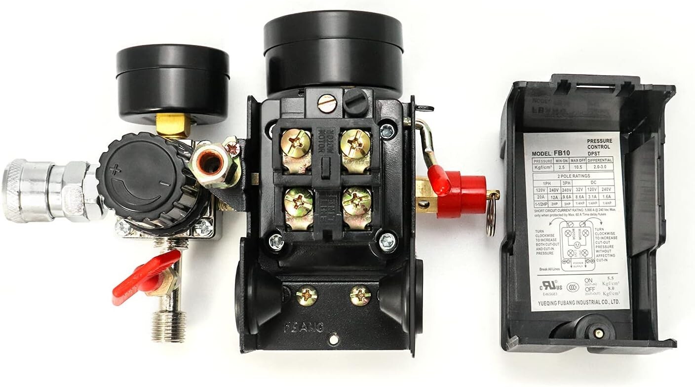 Air Compressor Pressure Switch Control Valve 90-120PSI Pressure Regulator
