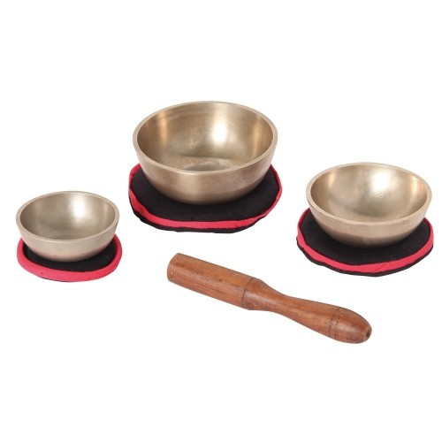 Mini Singing Bowls 3-Piece Set In Gift Box