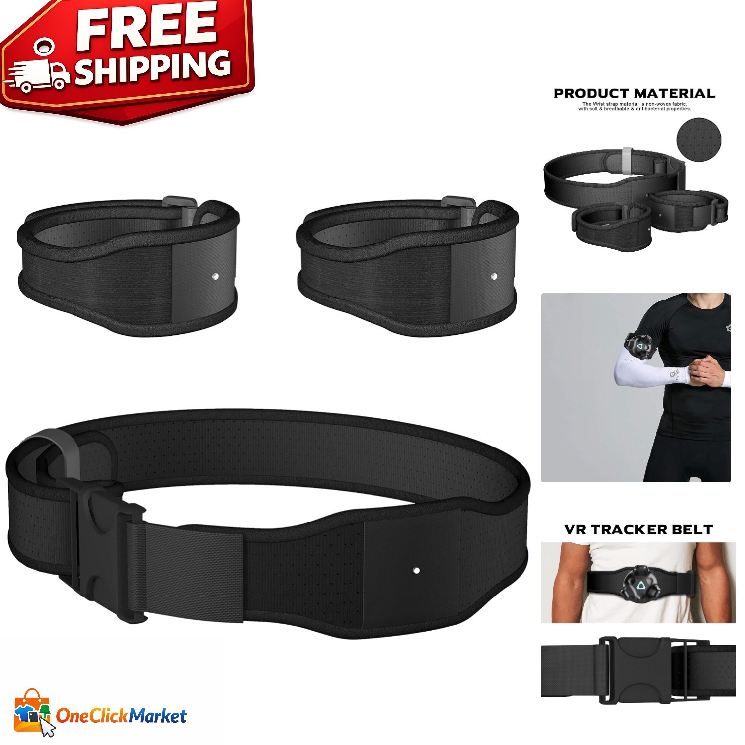 Sweatproof Adjustable Trackstraps for HTC Vive Tracker - Ultimate Comfort & Fit