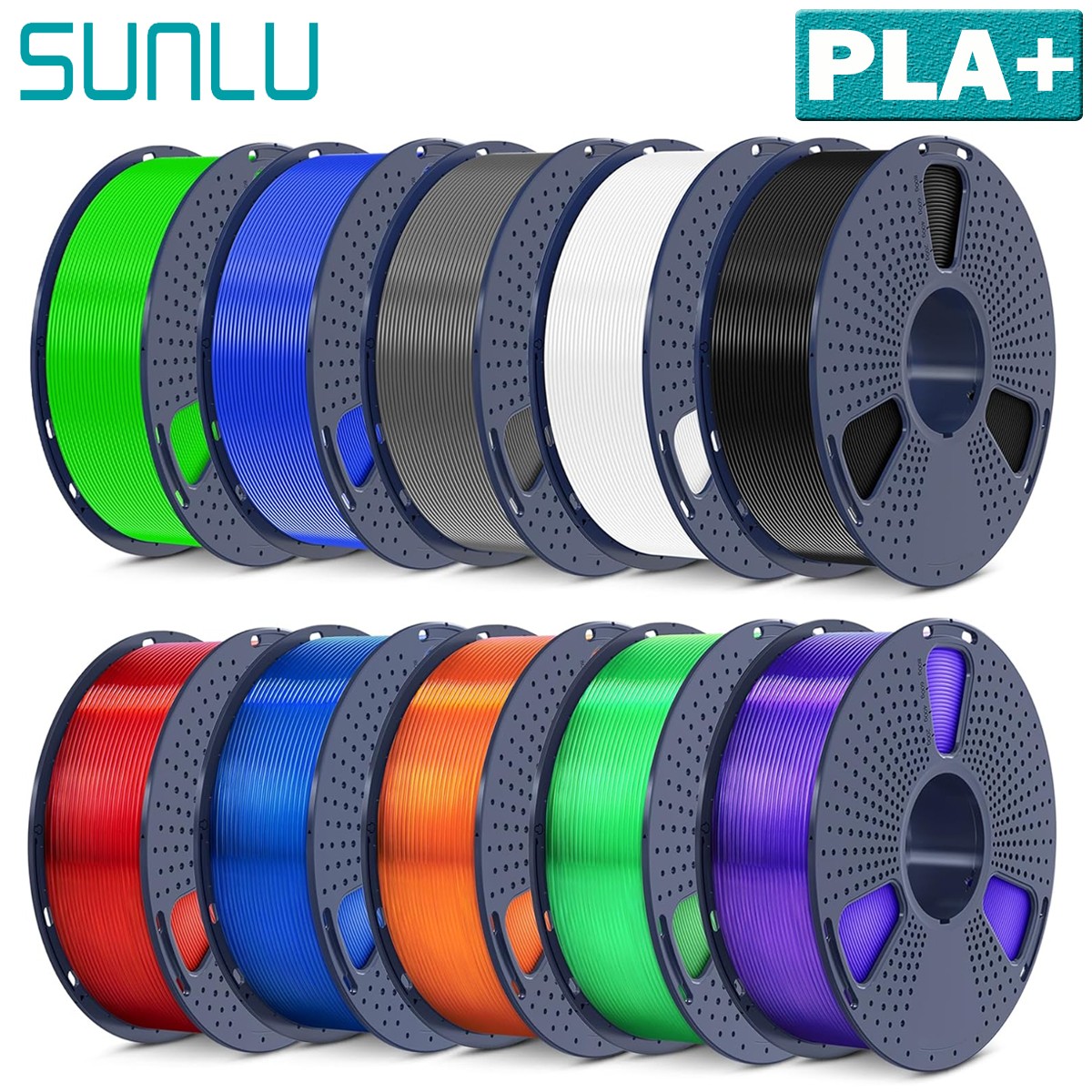 SUNLU PLA Plus 3D Printer Filament 1.75MM PLA+ 1KG/Roll For most FDM 3D Printers