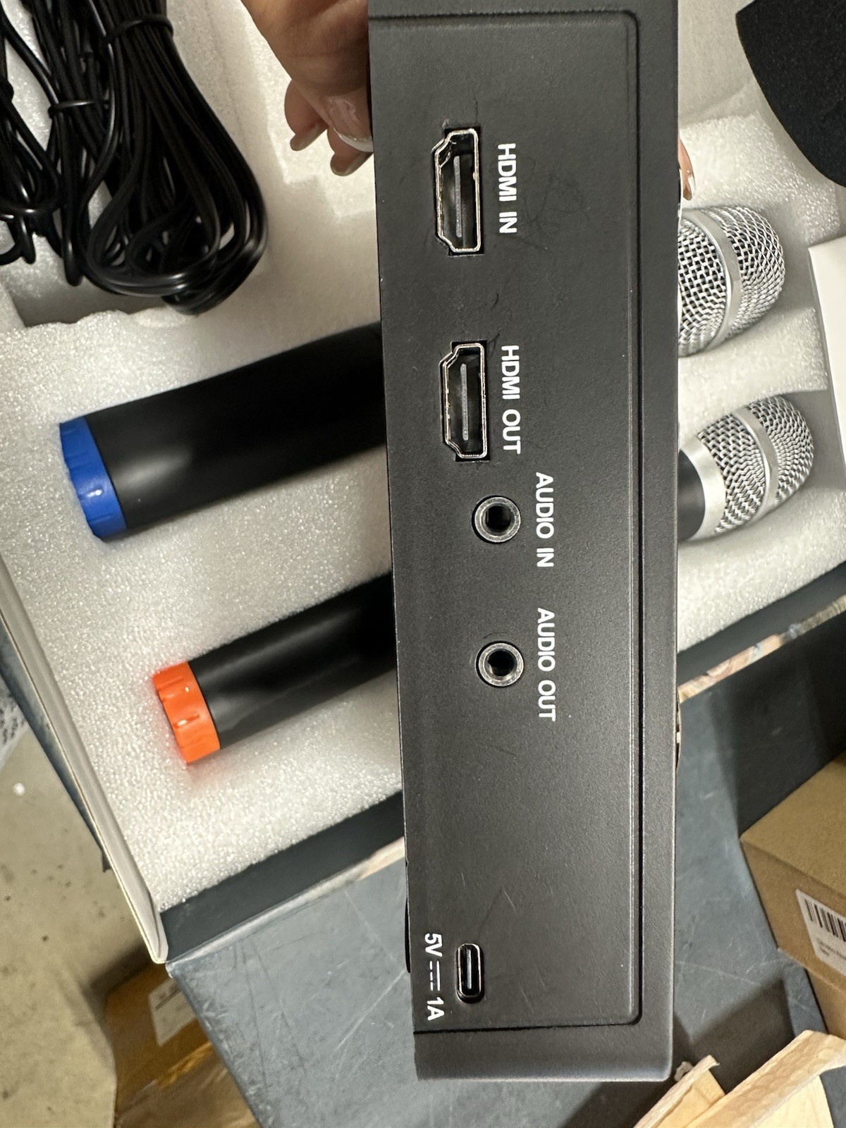 K201 Wireless Microphone Karaoke Mixer System, Dual Handheld Wireless Microphone