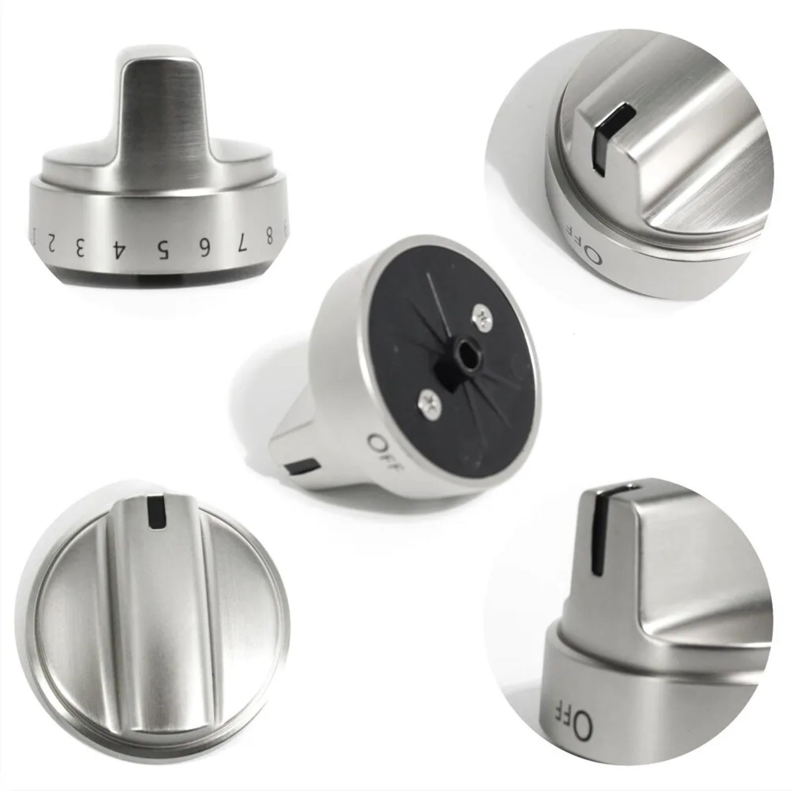 Easy Installation 5PCS Control Knob for GE Gas Range Stove Replacement Part