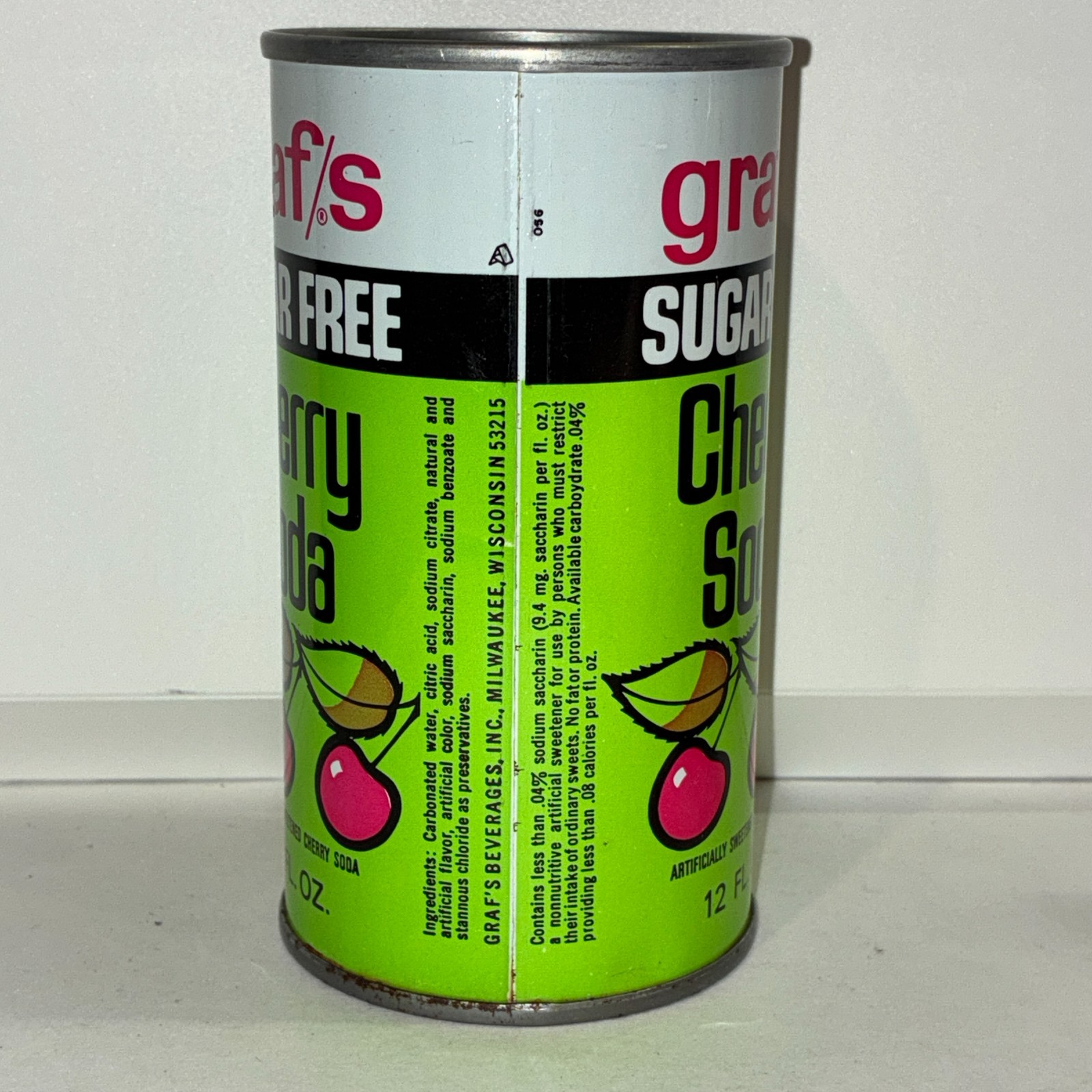 Graf's Sugar Free Cherry Soda can