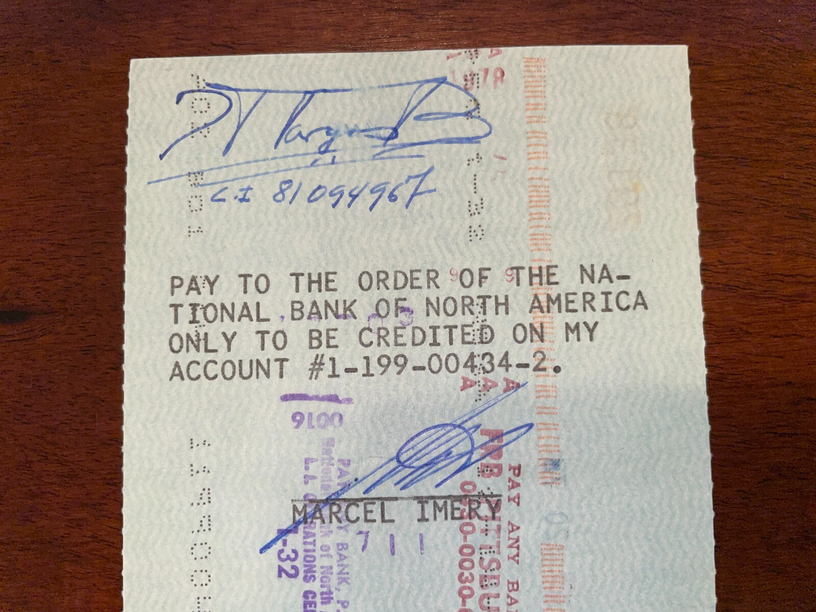 1978 Pittsburgh Pirates: Payroll Check: Humberto Vargas