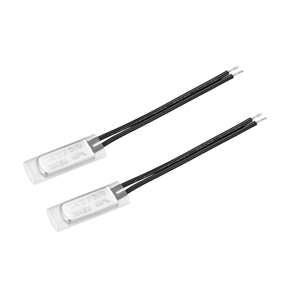 2pcs KSD9700 Thermostat 40℃ N.O 5A Metal Bimetal Temperature Control Switch