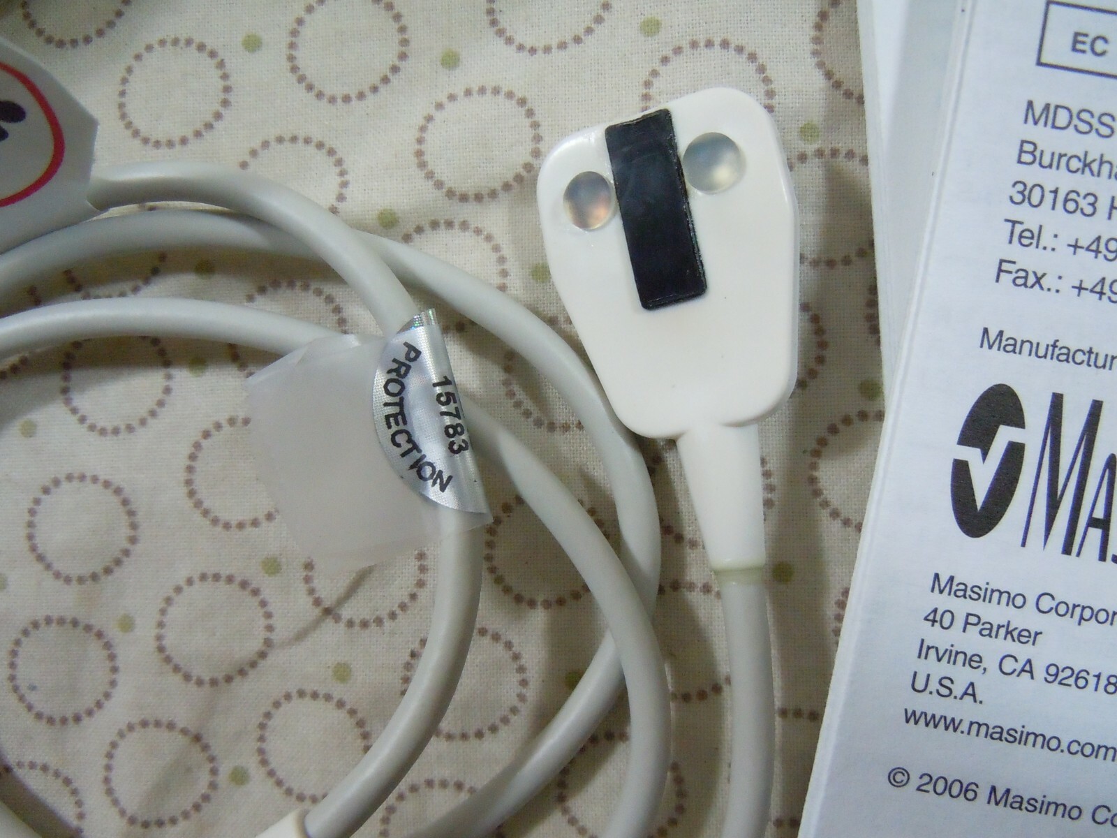 NEW MASIMO LNOP TF-I SPO2 TRANSFLECTANCE SENSOR REF. 1793 - 15783.