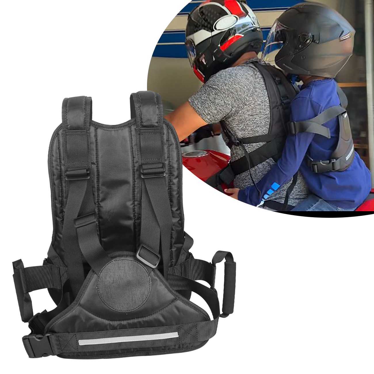 Kids Motorcycle Bicycle Safety Seat Belt Strap Harness Belt Adjustable Harness