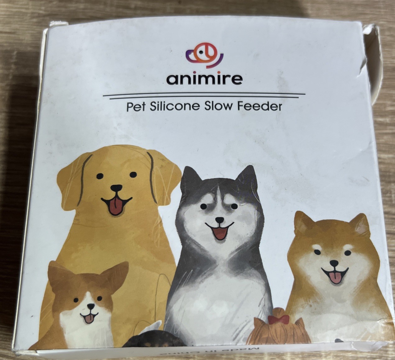 Animire  Pet Slow Feeder Bowl  Silicone Grey-M🐶✨🐶✨🐶✨🐶