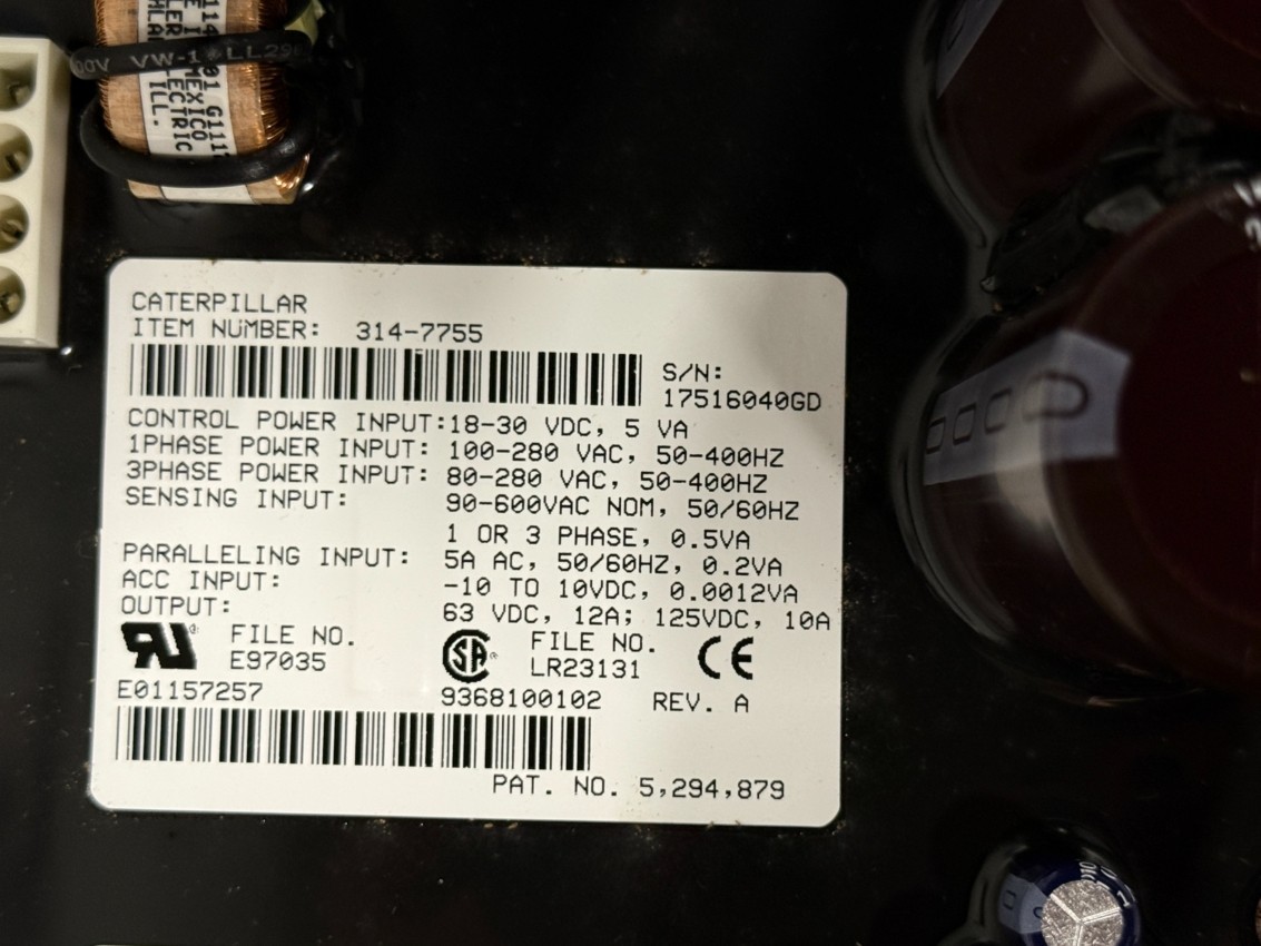Caterpillar 314-7755 Voltage Regulator