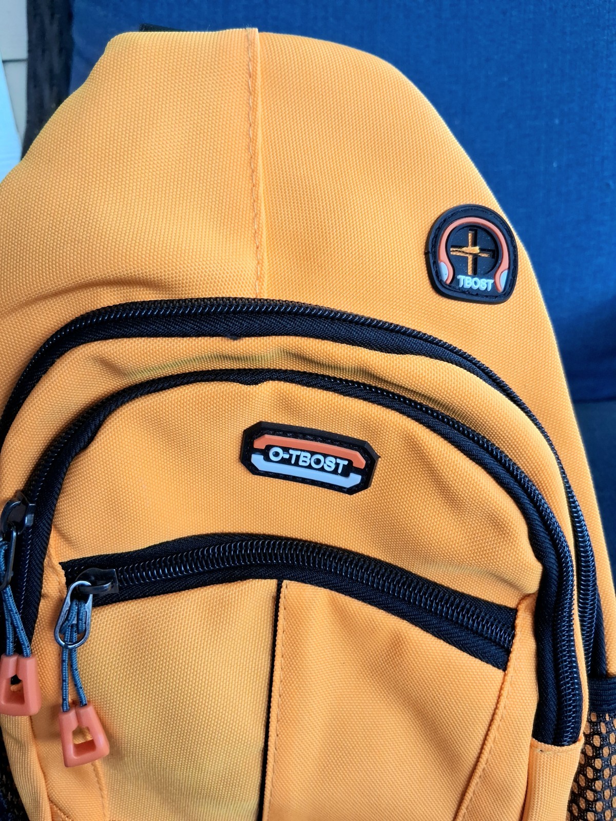 O-TBOST Gold Small Sling Backpack 10L 3 Pockets Zip Adjustable Strap