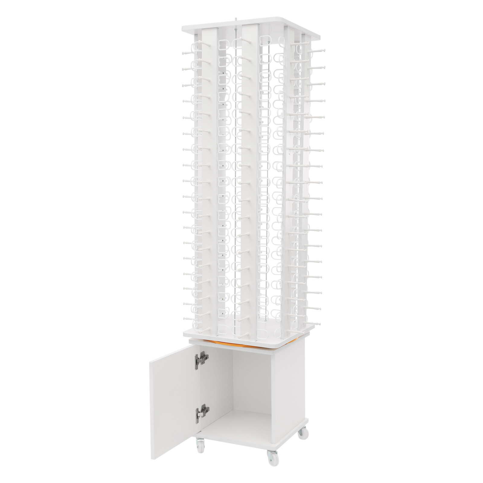 Glasses Storage Display Stand, Floor-standing Sunglasses Organizer With Wheels