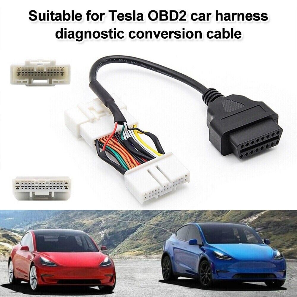 OBD2 Diagnostic Cable Connector Harness Plug For Tesla Model 3/Y Adapter
