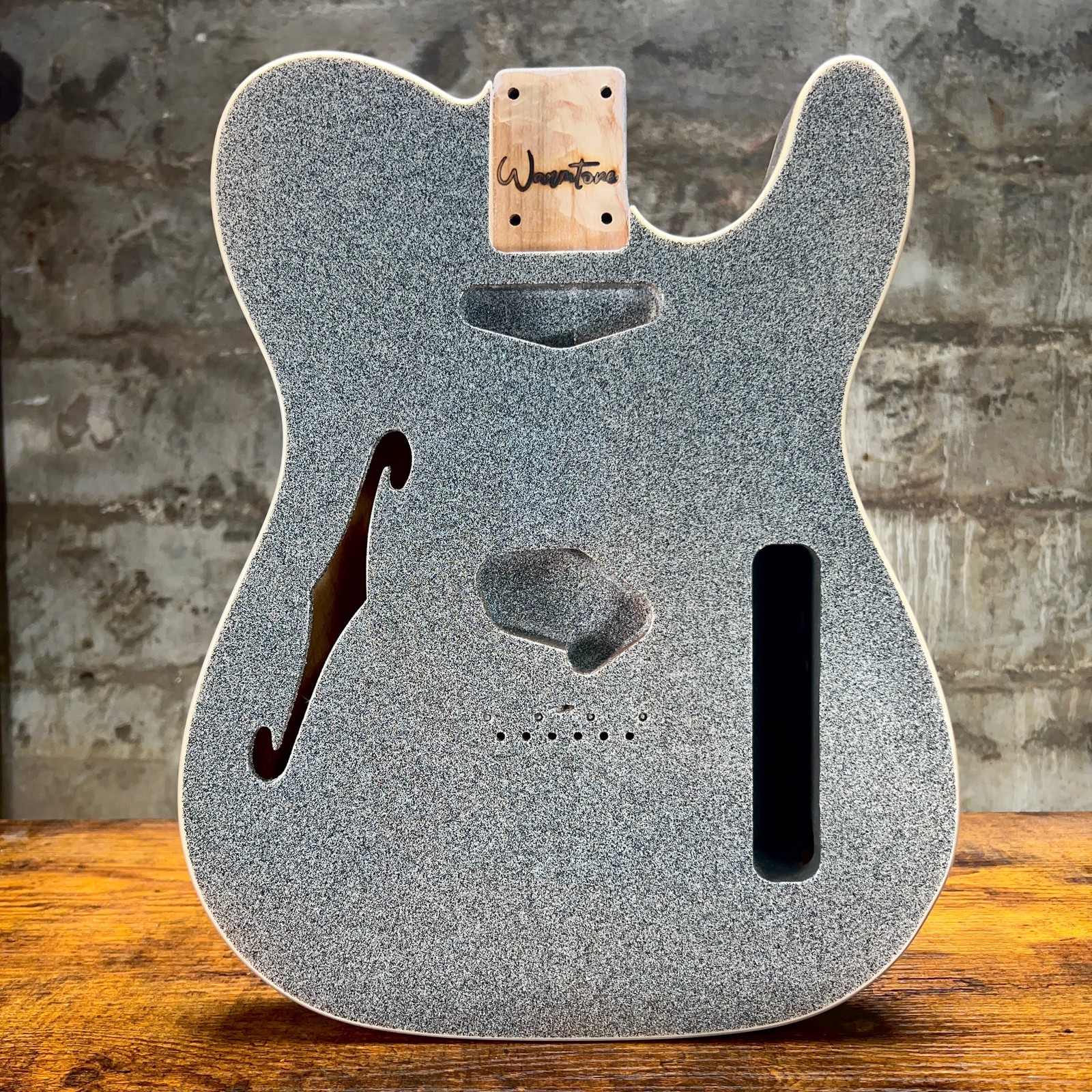 Warmtone Custom Guitars Alder Tele Body W/ Binding " Charcoal Grey Sparkle" F
