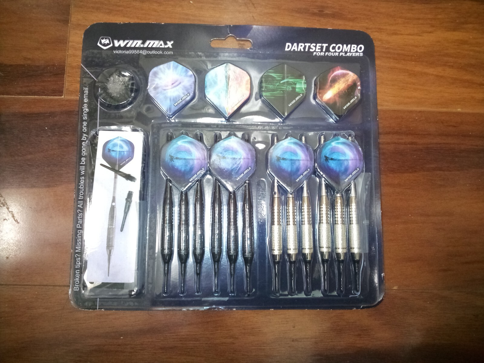 WIN.MAX Darts Plastic Tip - Soft Tip Darts Set - 12 Pcs 18 Gram with 100 Extr...