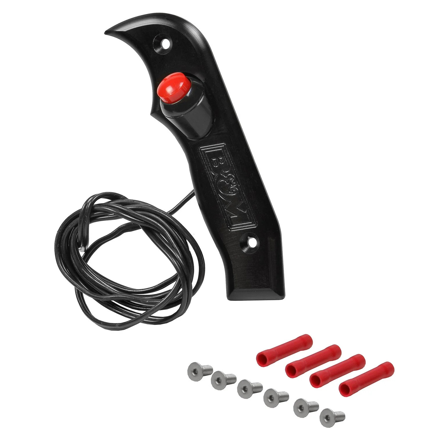 B&M Magnum Grip Stealth Side Plate with 12V Button