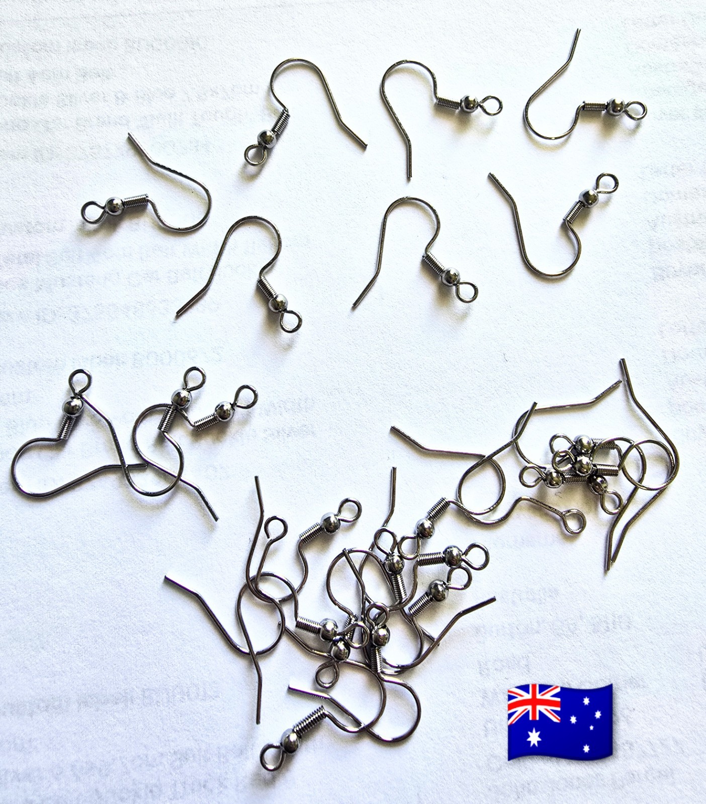 50pcs Earring Hooks 18x17x1.5mm 316 Surgical Stainless Steel DIY Jewellery