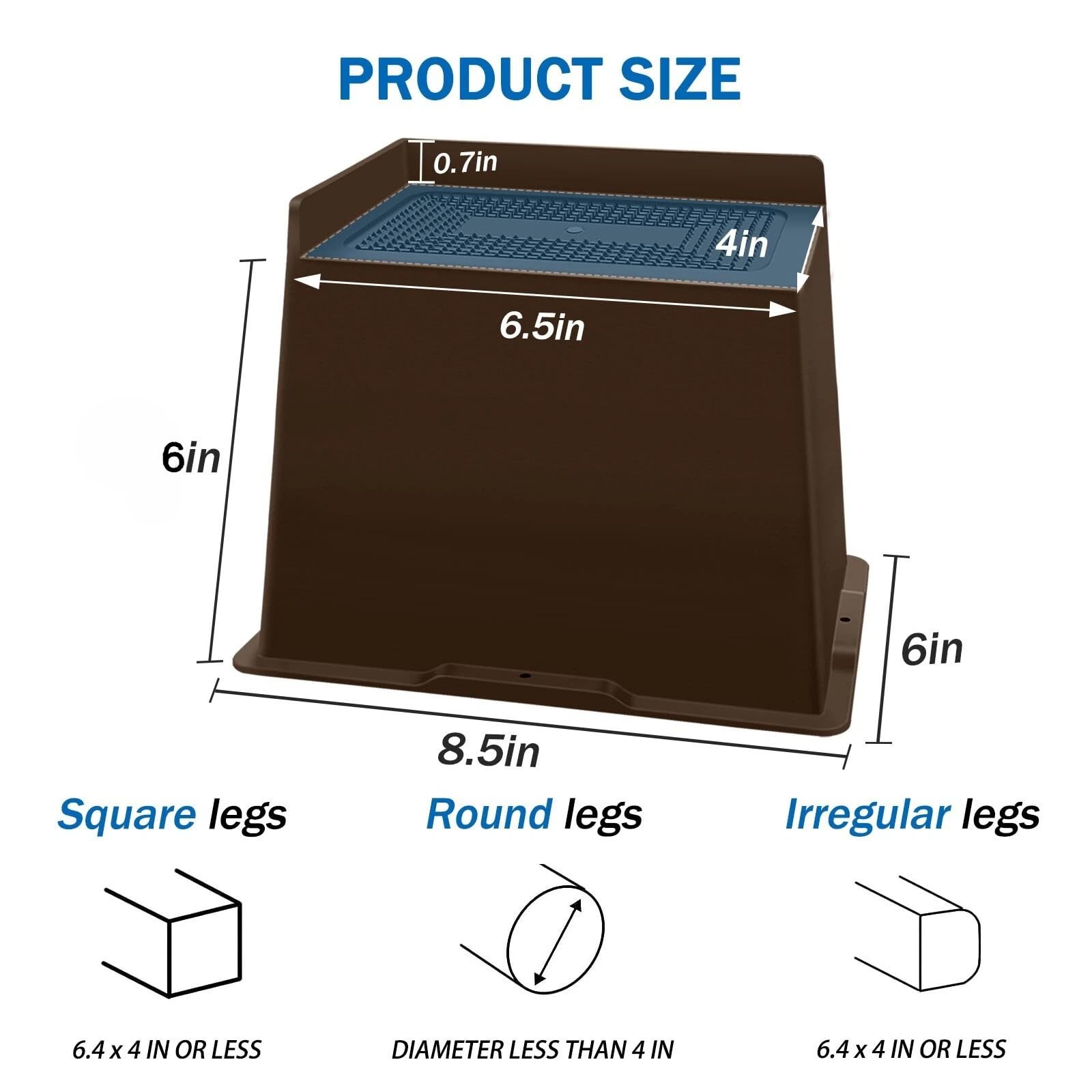 Bed Risers 6 Inch Heavy Duty,Oversized Couch Risers, Extra Wide Furniture Ris...
