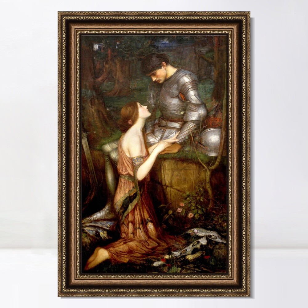 Framed Print Lamia and the Soldier by John William Waterhouse Wall Art 22"x32"