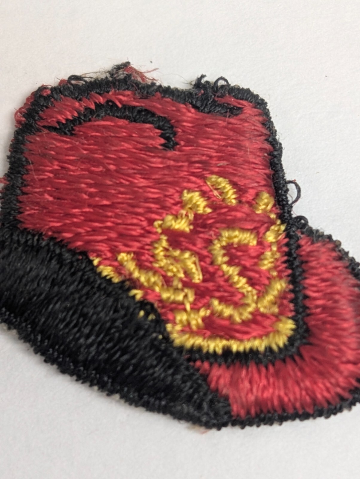 Vintage Cap Hat Patch Red Western Cowboy Flame Fire Embroidered