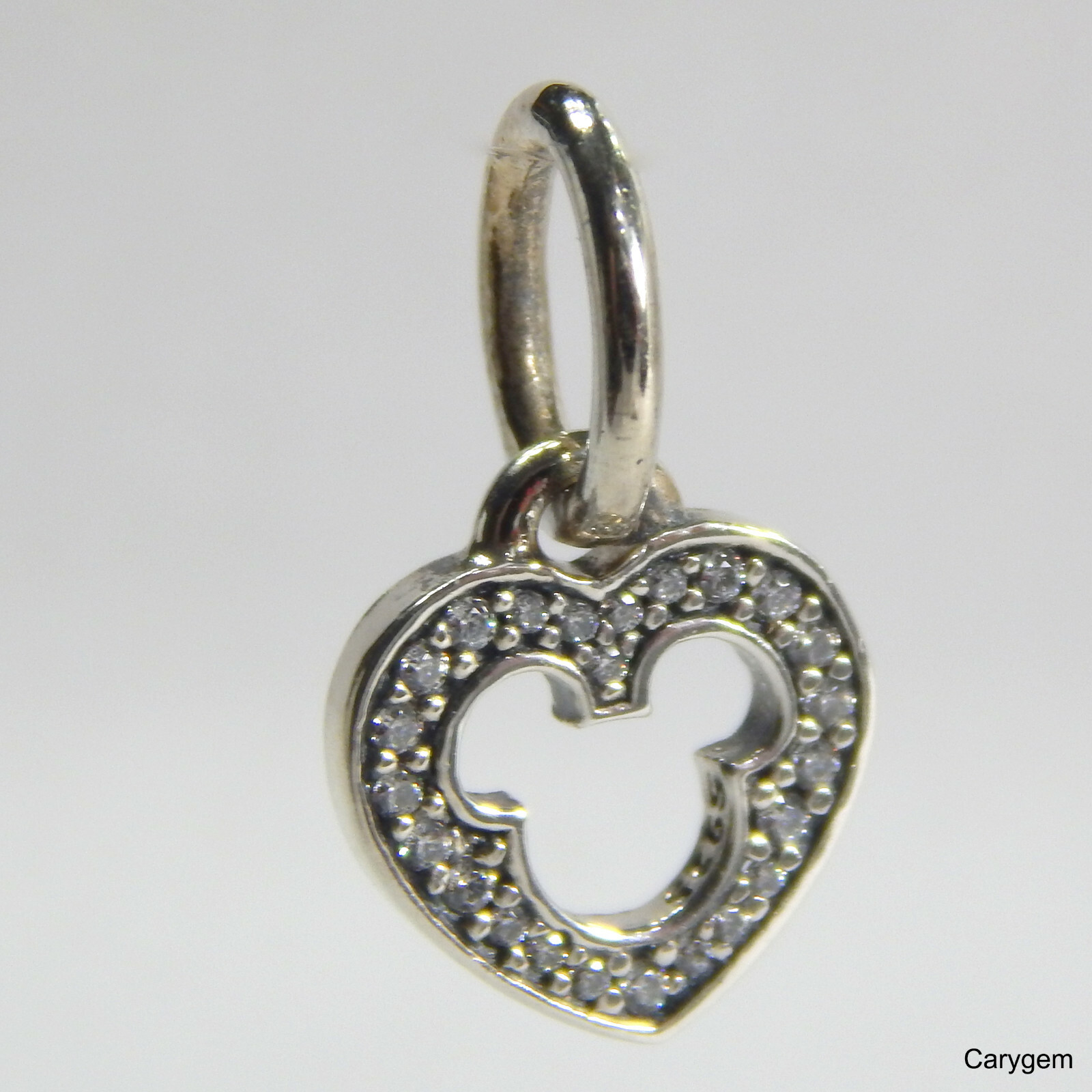 NEW AUTHENTIC PANDORA CHARM MICKEY SILHOUETTE DISNEY 791557CZ W SUEDE POUCH